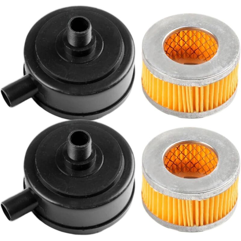 2x Air Compressor Intake Filter Silencer 20mm Thread with Plastic Cover