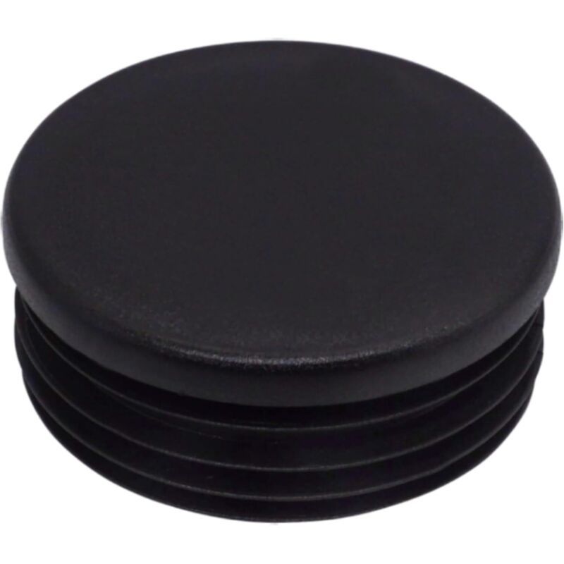 20x Round Tube End Caps Black Plastic Fence Post Inserts 60mm RAL 9005