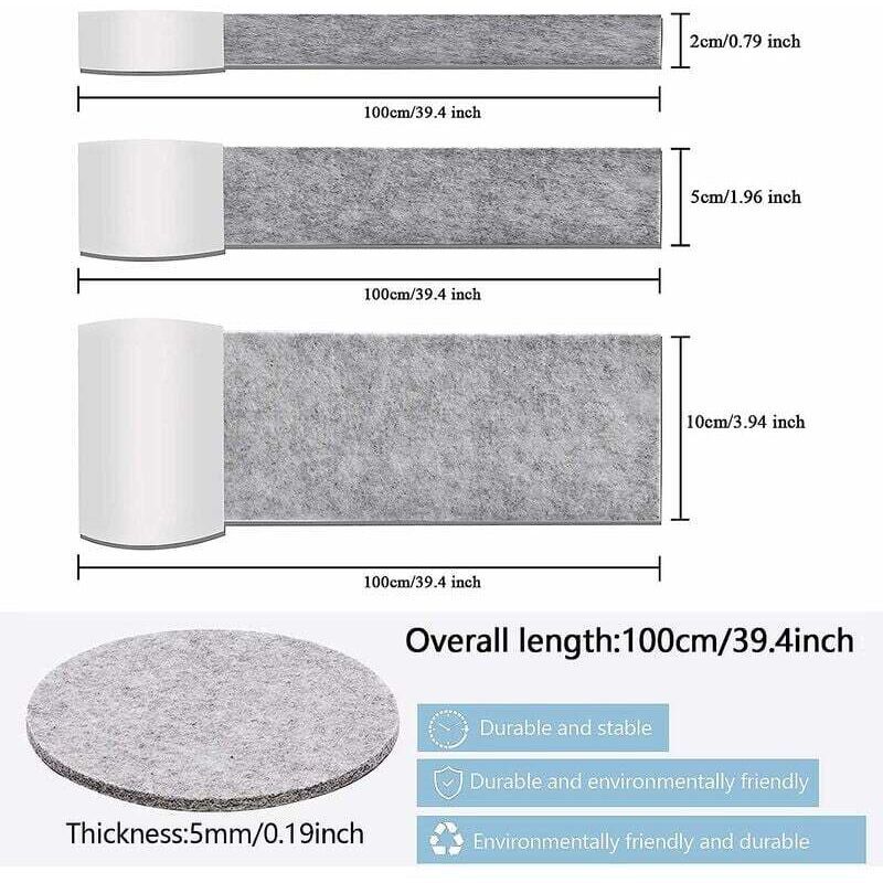 Patin Feutre Furniture Adhesive Slip, 3 Feutre of Protection Feutrine Adhesive Autocollante Furniture Patin Anti