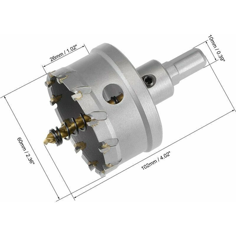 Carbide Hole Saw Cutter 60mm for Stainless Steel Sheet Metal