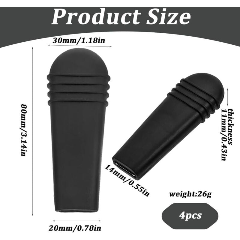 4x Wheelchair Brake Lever Extension Covers Handle Replacement Grips