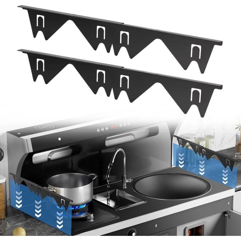2x Silicone Stove Counter Gap Covers 70cm Heat Resistant Kitchen