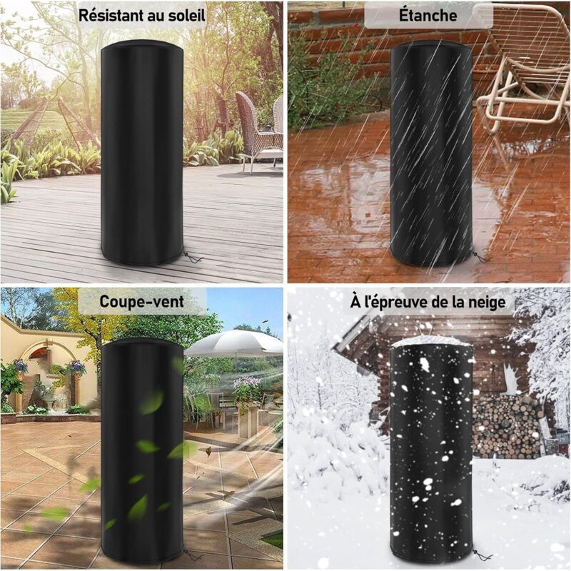 Waterproof Patio Heater Cover 210D Windproof Outdoor Weather Protection