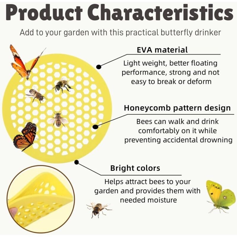 4x Bee Waterer Floating Island Trays for Beehive Watering Station
