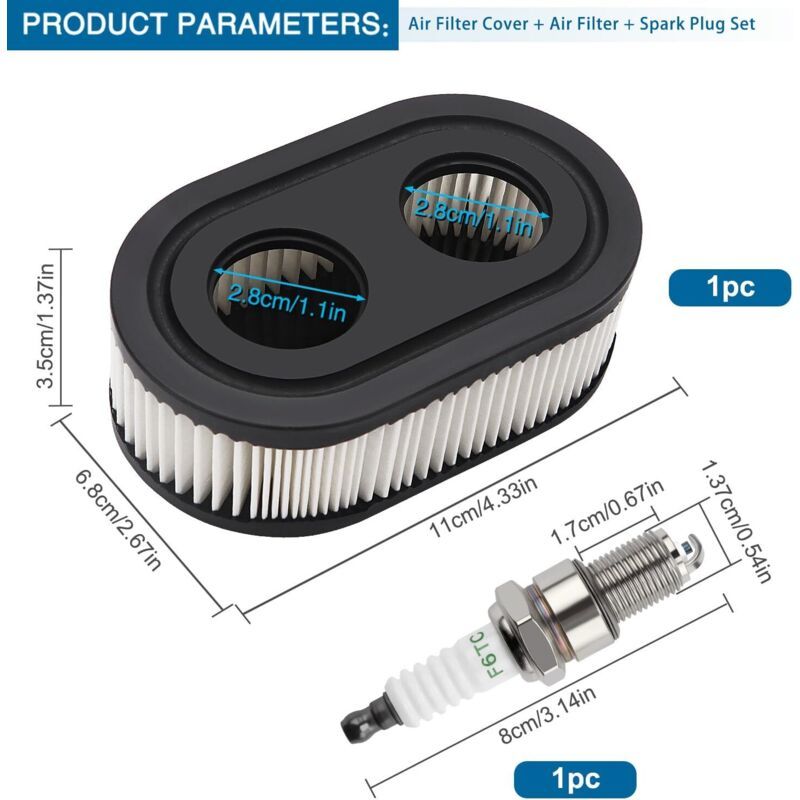 Air Filter Cover with F6TC Spark Plug for Lawn Mower Small Engine