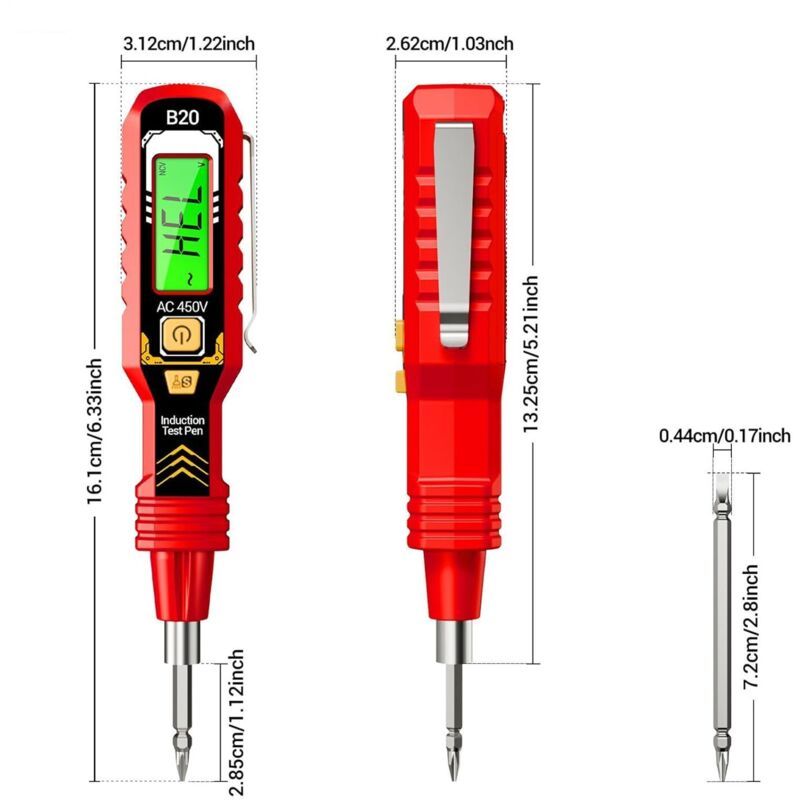 Digital Voltage Tester Multimeter Circuit Breaker Finder with LED Light