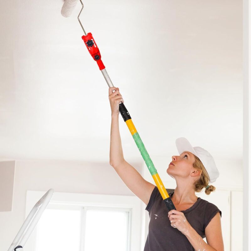 Extendable Multi-Angle Paint Brush Holder Adapter for Telescopic Pole