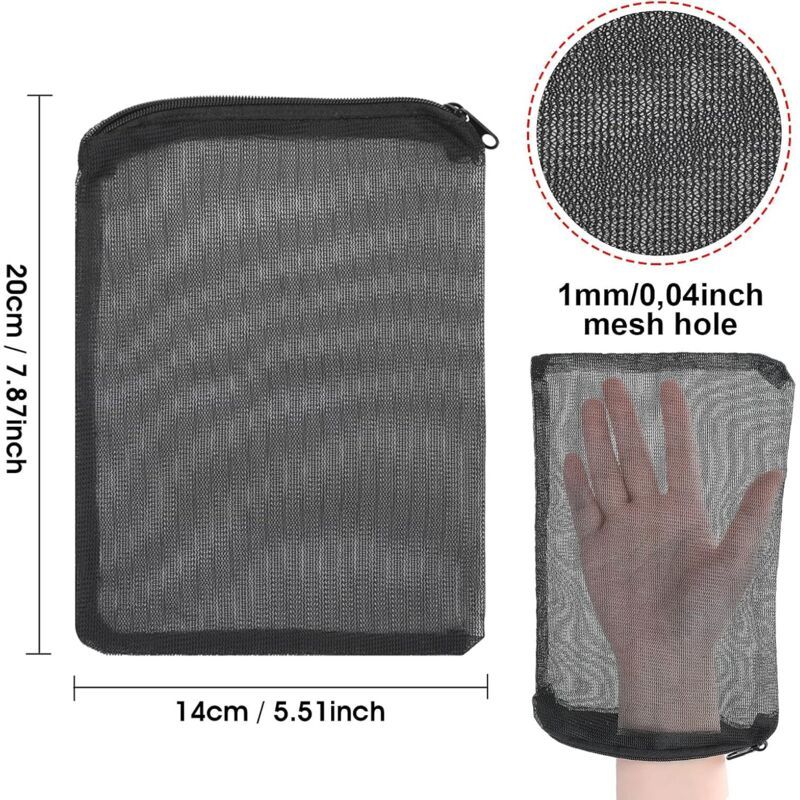 10x Fine Mesh Aquarium Filter Media Bags with Zip for Activated Carbon