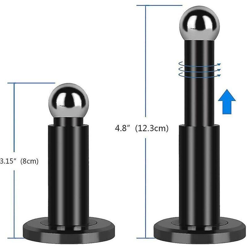 Magnetic Door Stop Adjustable Height Stainless Steel Finish