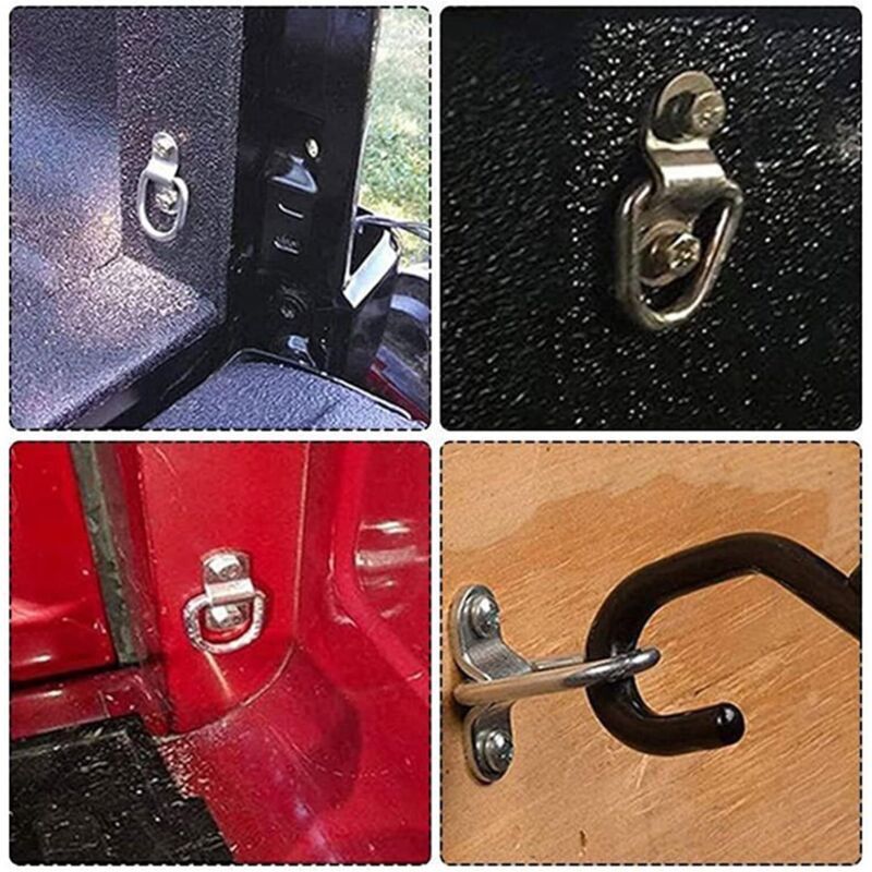 10x Heavy Duty D-Ring Tie Down Anchors for Car Truck Boat Trailer Cargo