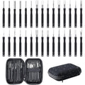 30pc Terminal Removal Tool Kit Wire Connector Pin Extractor Set Black