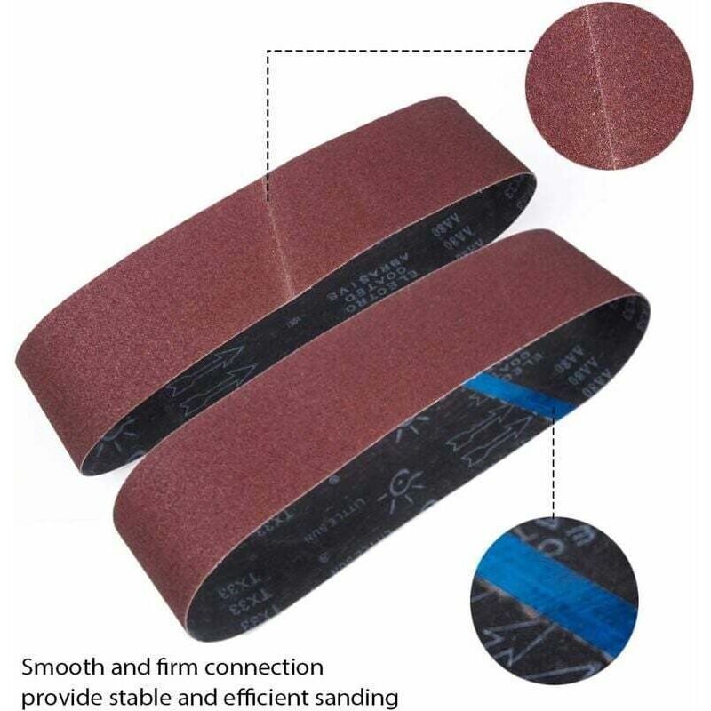 15x Sanding Belts 75x457mm Mixed Grit 80-400 for Belt Sanders
