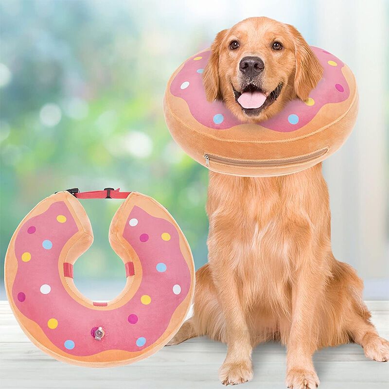 Inflatable Recovery Collar Size S Pink for Cats Dogs Anti-Lick Post-Op