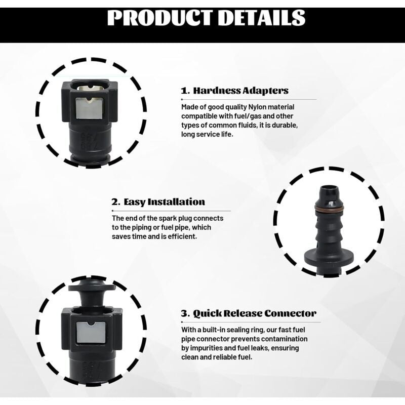 Quick Release Diesel Fuel Hose Connectors 7.89mm 8mm Fitting Set