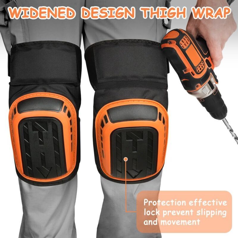 Work Knee Pads Gel Cushion Foam Padding Adjustable Straps Construction