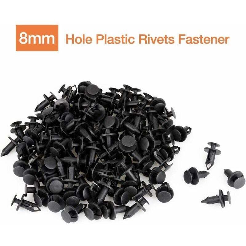 120x Plastic Push Rivet Trim Clips 8mm Hole for Car Bumper Wing Panels