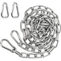2x Stainless Steel Chain 3mm x 2m with Carabiners for Hammock Hanging