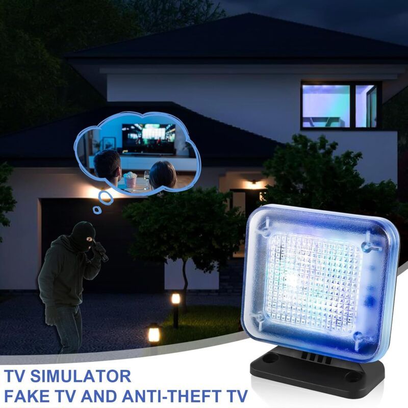 Dummy TV Simulator Burglar Deterrent 12 LED with Timer and Adapter