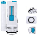 Toilet Cistern Dual Flush Valve Siphon 24cm with Slotted Button White