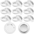 20x Round Air Vent Grilles 35mm White for Cabinets Cupboards Wardrobe