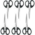 6x Multi-Purpose Scissors 14cm Pointed Tips Home Office School Set