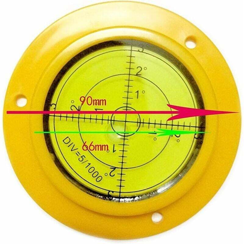 Circular Bullseye Spirit Level 90mm with Mounting Holes Caravan Motorhome