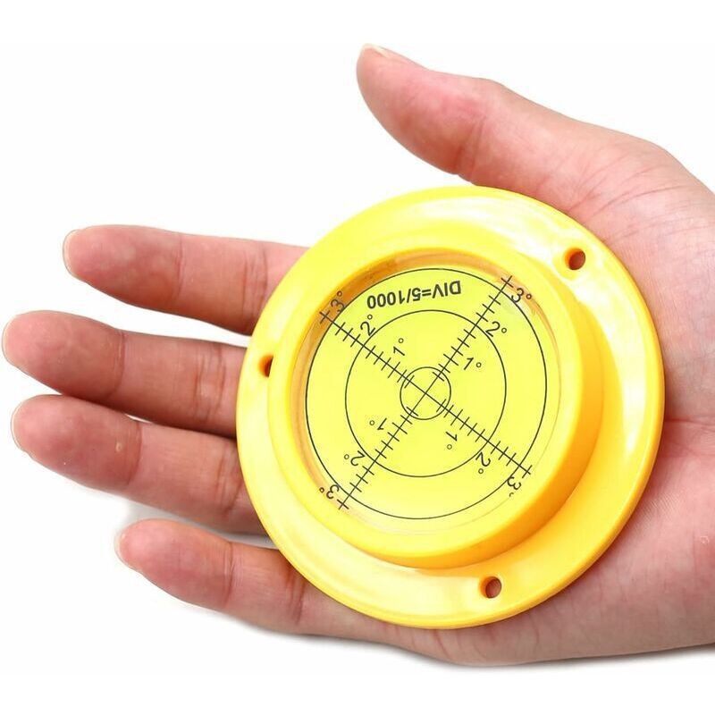 Circular Bullseye Spirit Level 90mm with Mounting Holes Caravan Motorhome