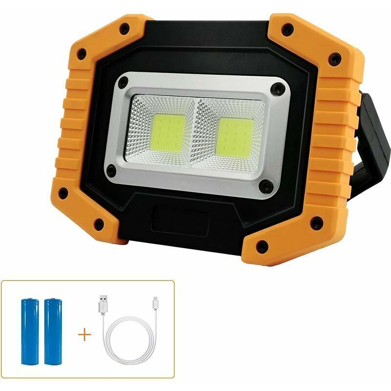 30W Rechargeable LED Work Light 2000LM COB USB Floodlight Camping 3 Modes