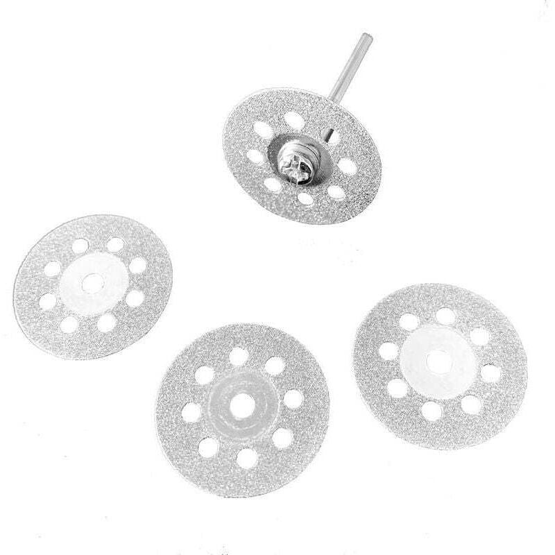 20x Mini Diamond Cutting Discs 22mm with Mandrels for Rotary Tool Dremel