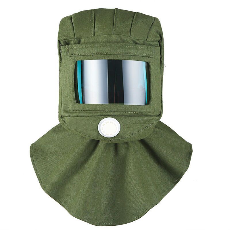 Sandblasting Hood Canvas Face Neck Protector Anti-Dust Heat Resistant