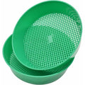 2x Plastic Garden Sieve Mesh Riddle for Soil Sand Stone Compost Green
