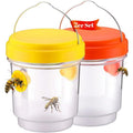 2x Hanging Wasp Traps 360 Degree Outdoor Hornet Deterrent Yellow