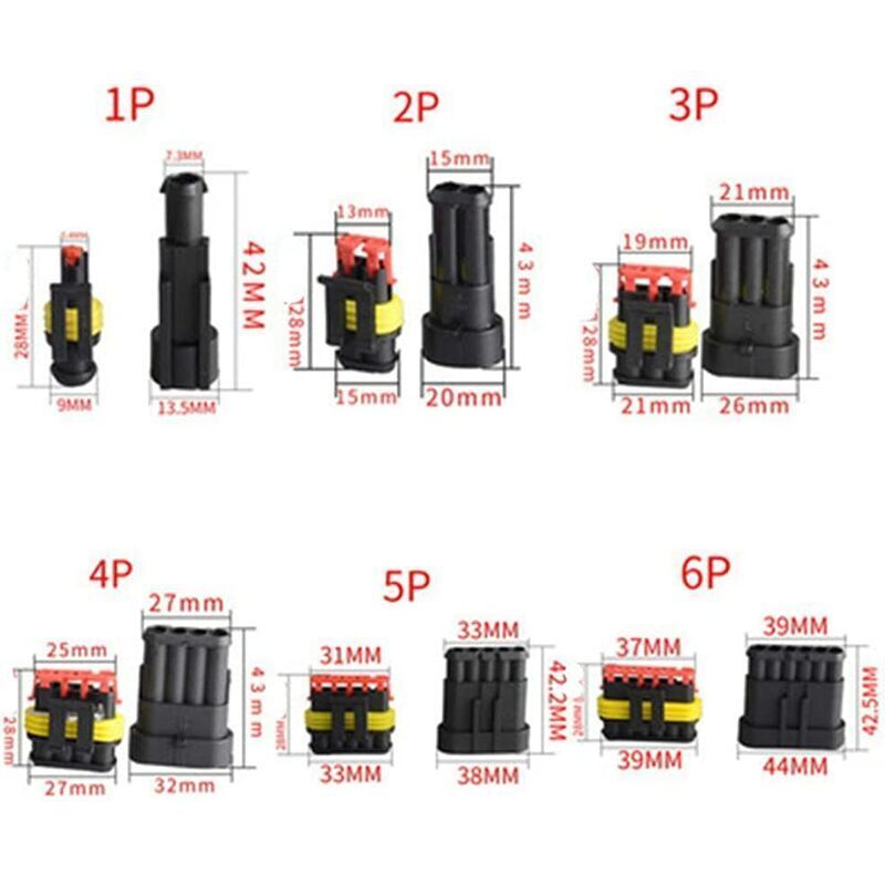 352pc Waterproof Electrical Wire Connector Terminal Kit for Car Motorcycle