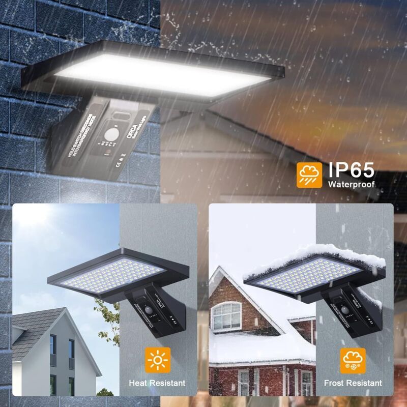Solar Outdoor Wall Lamp 5200mAh Garden Mascot Light Weatherproof