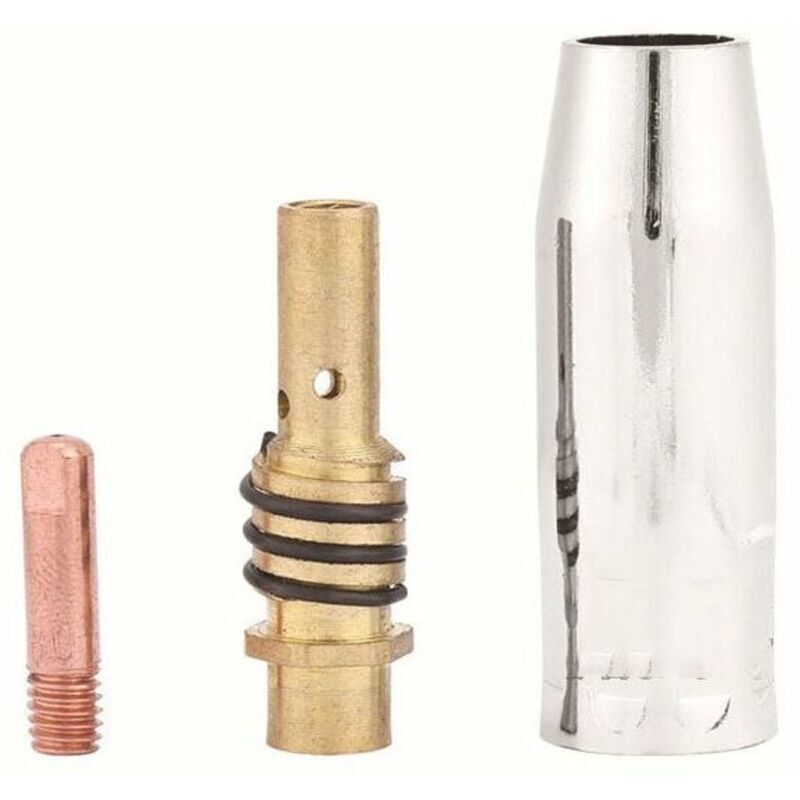 12pc MIG Welding Contact Tips Nozzle Gas Connector Kit 15AK MIG MAG 0.8mm