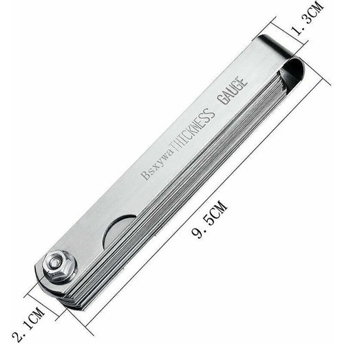32 Blade Feeler Gauge Set Stainless Steel Metric Imperial Thickness