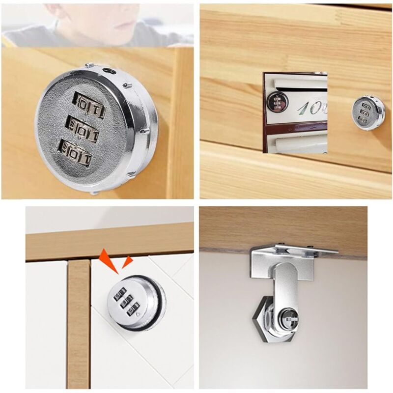 Combination Cam Lock Keyless Code Lock for Drawer Letterbox Cabinet