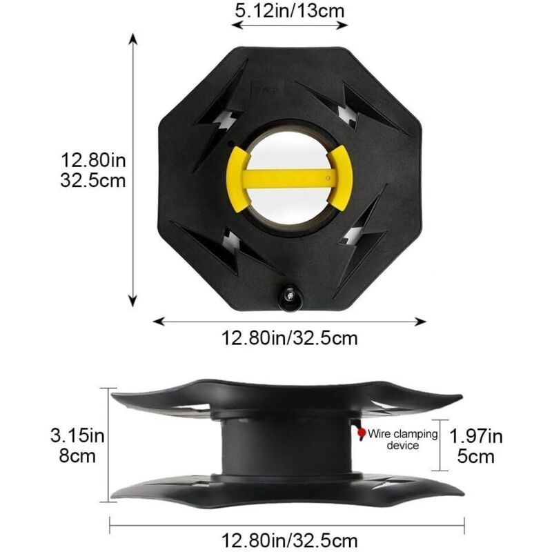 Heavy Duty Empty Cable Reel Rotary Holder for Extension Leads Camping