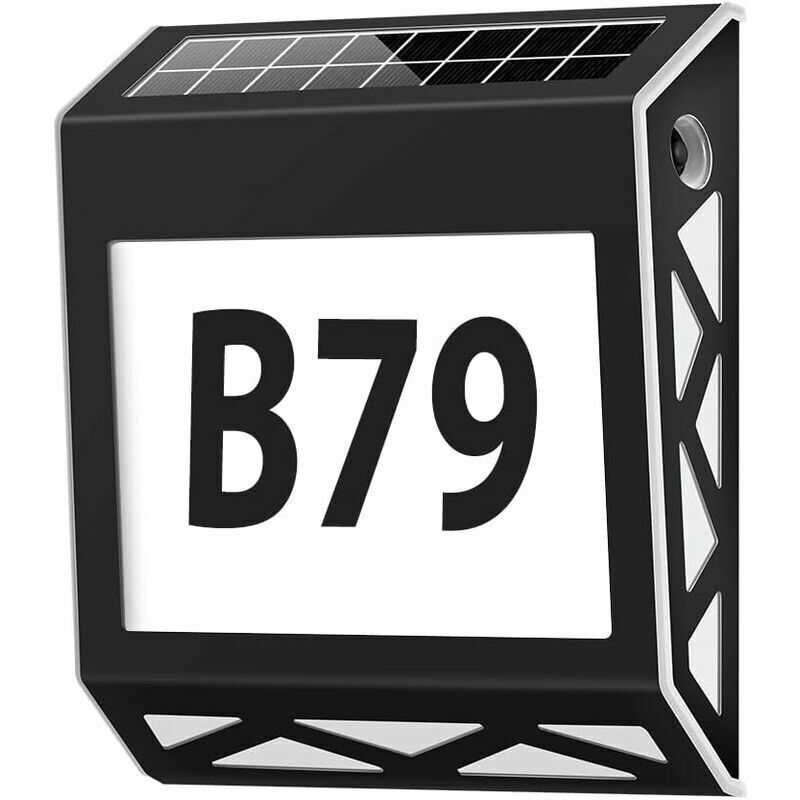 Solar House Number Light 8 LED Stainless Steel IP54 with Dusk Sensor