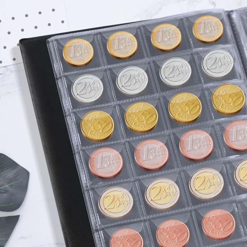 Coin Collection Album 300 Pockets Binder for Coins Tokens Badges