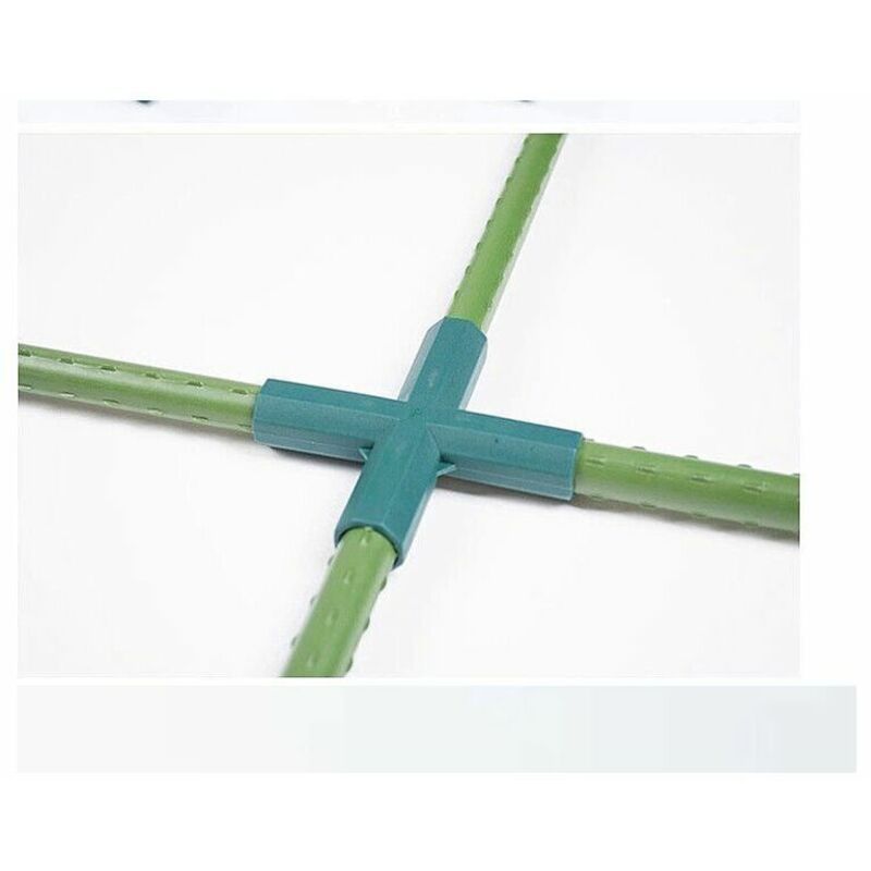 10x 4-Way Cross Greenhouse Frame Connectors 16mm Plastic Garden Tube