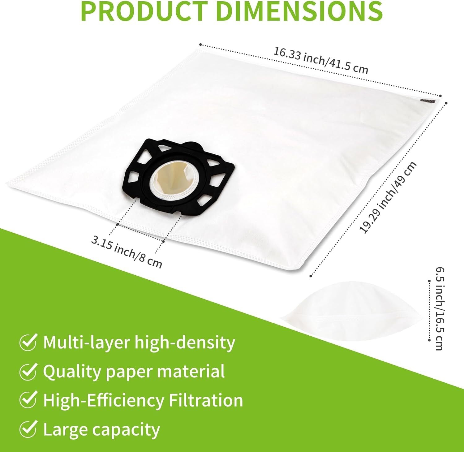 Karcher WD4 WD5 WD6 MV4 MV5 MV6 Vacuum Dust Bags 10 Pack Replacement