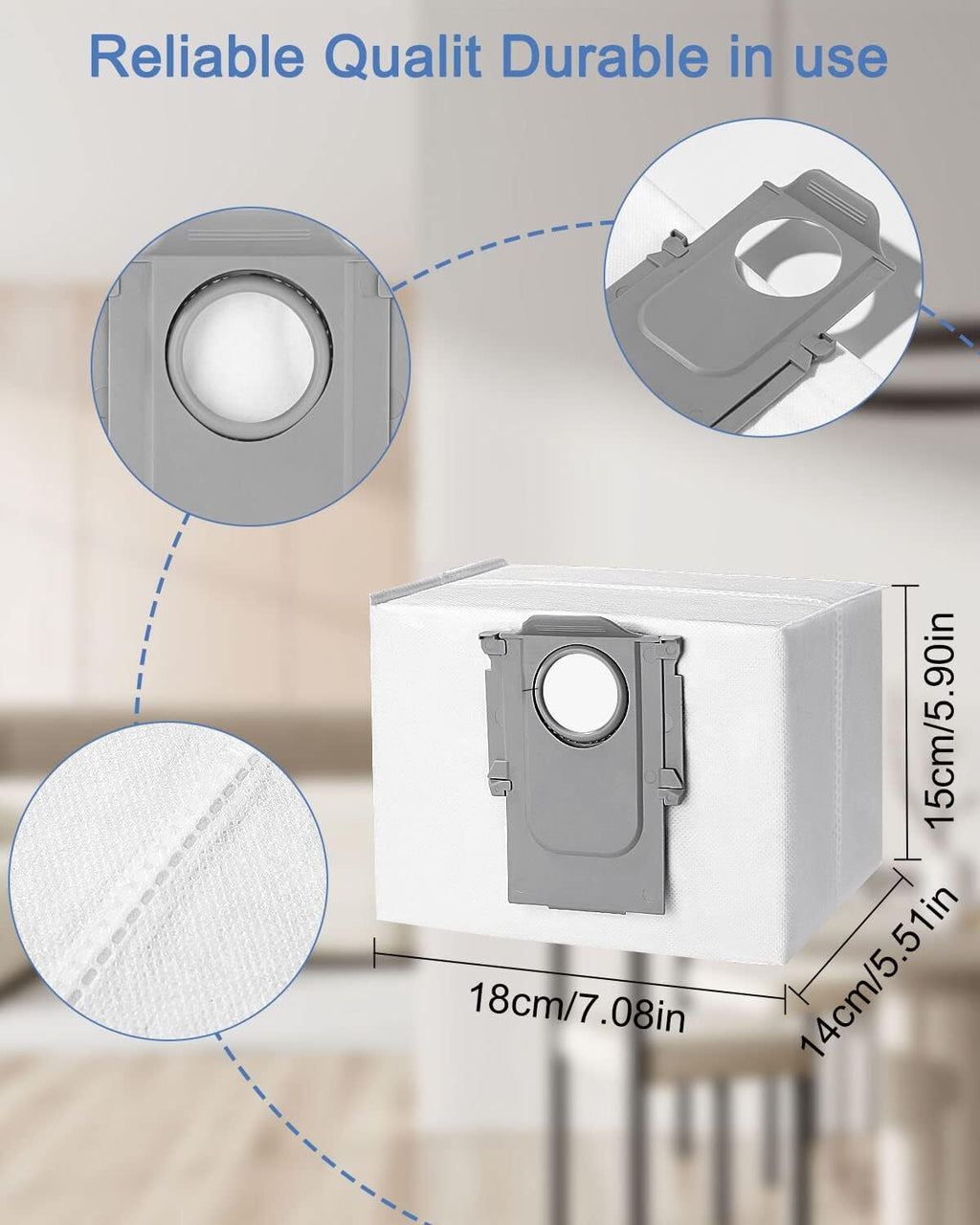 10x Dust Bags for Roborock S8+ S8 Pro Ultra S7 MaxV Ultra Q7 Robot Vacuum