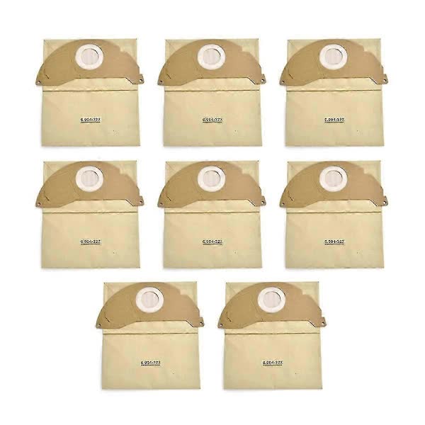 8x Vacuum Cleaner Bags for Karcher A2004 WD2 6.904-322.0 Filter Bags