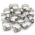 Adjustable Stainless Steel Hose Clamps for Fuel Lines Rubber Pipes and Fixed Clips, 13 to 19mm