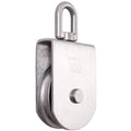 M100 Single Pulley Roller 304 Stainless Steel Heavy Duty Swivel Lifting Rope Block, 1000kg Load