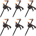 6 Pack F Shaped Clamps, Clamp with Tightening, Hand Tools for Carpentry, Wooden Door, 4inch