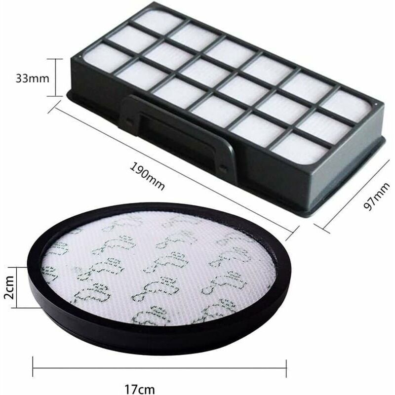 2x Filter Kit for Rowenta X-Trem Power Cyclonic ZR006001 RO69xx RO72xx