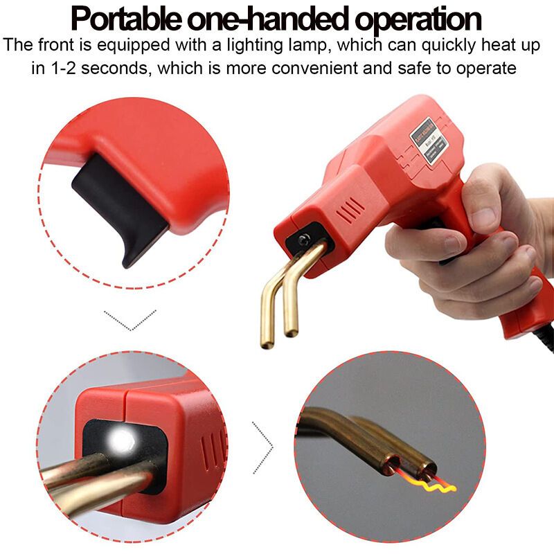 50W Hot Stapler Plastic Welder Car Bumper Repair Kit with 200 Staples