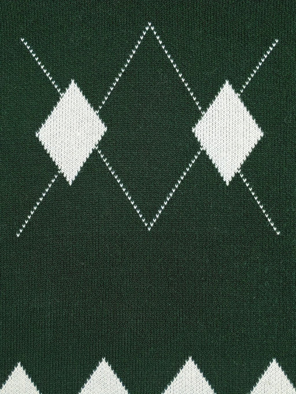 BX0004-DARK 100% Cotton Kids V-Neck Argyle Sweater Vest, Boys and Girls School Uniform Knitwear, Dark Green, Size 110